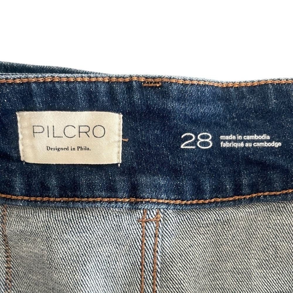 Pilcro The Skipper Cropped Wide Leg Jeans Women Size 28 High Rise - Picture 6 of 8